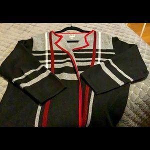Anne Klein Plaid Cardigan
